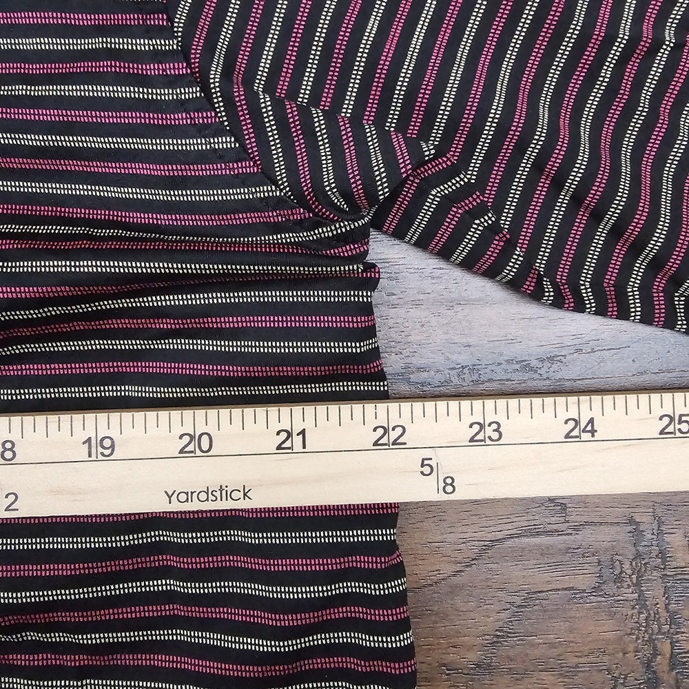 Vintage Peter Millar Mens Large Black Pink Striped Polo Golf Shirt Dad Y2k - Picture 5 of 8